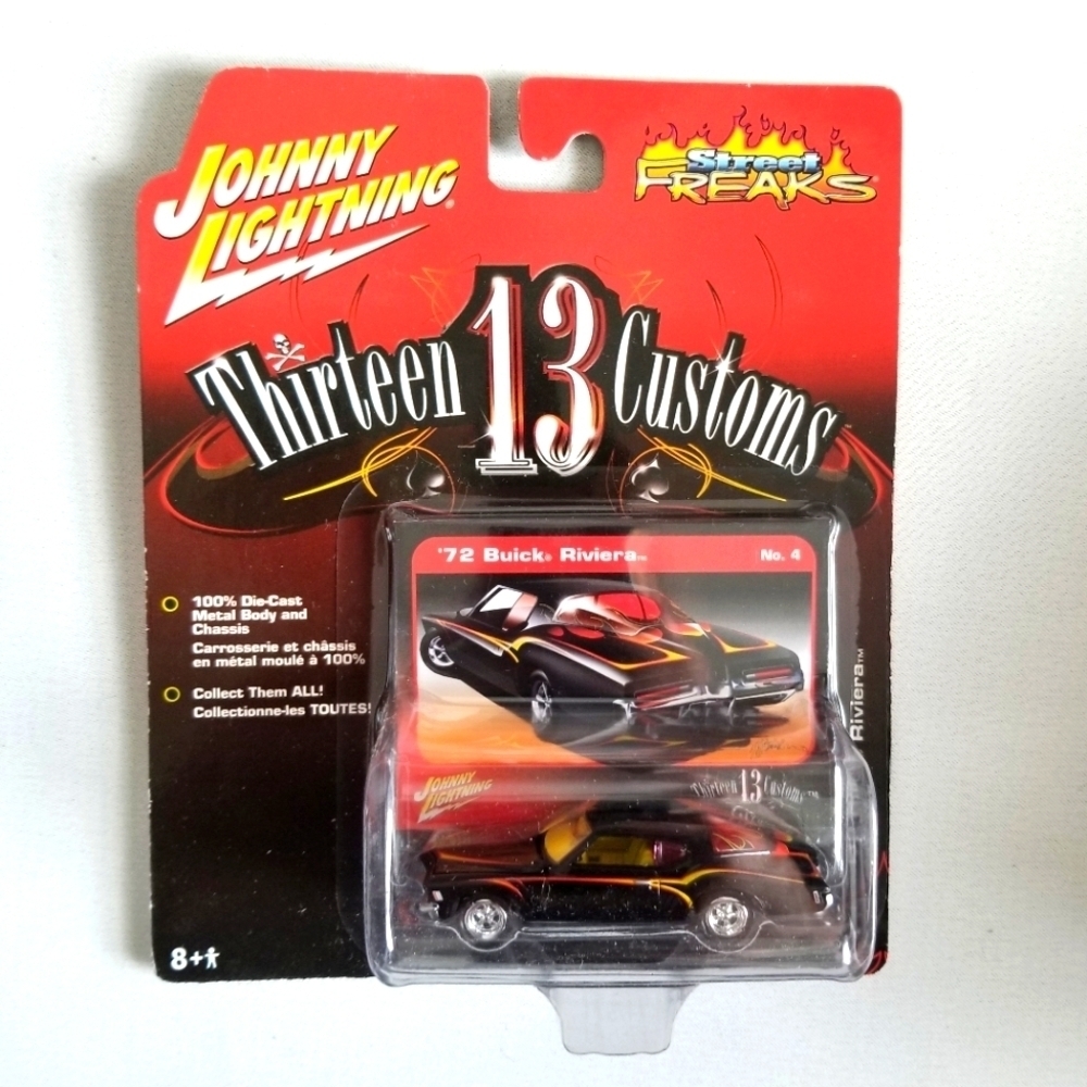 2005 Johnny Lightning Thirteen Customs Black '72 Buick Riviera Car